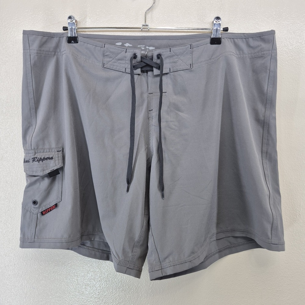 Maui‎ Rippers Board Shorts Womens 18 Gray Swim Cargo Pocket